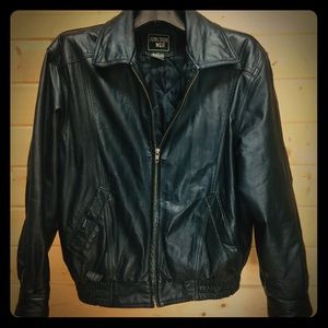 Vtg Biker leather Motorcycle JACKET Sz M